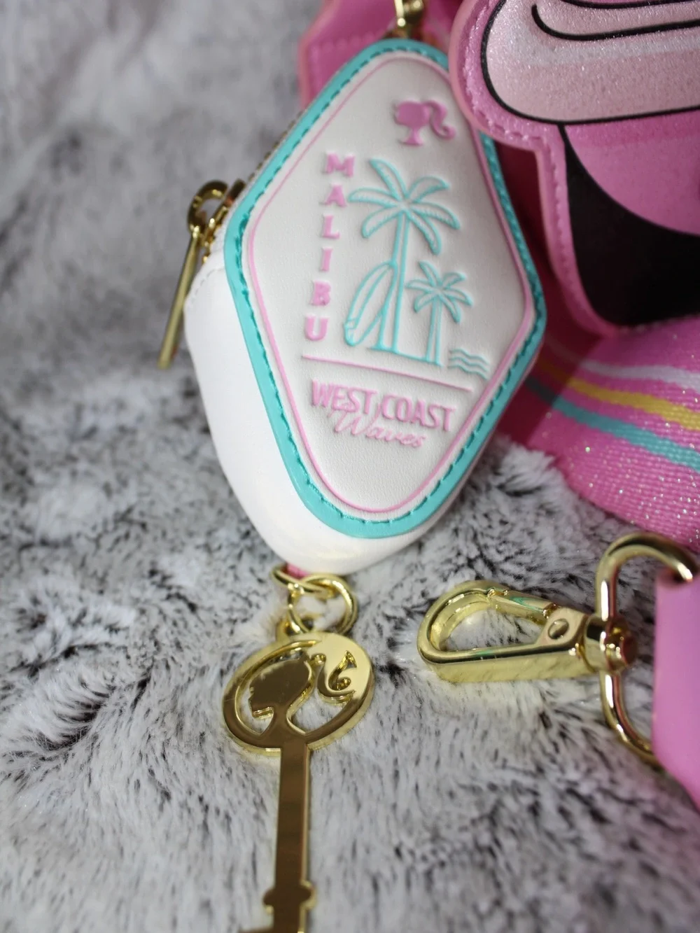 Loungefly Pink Barbie Corvette Car Crossbody with Aqua Windshield